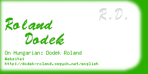 roland dodek business card